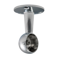 Round Tube End Bracket Polished Chrome 25mm 2pcs