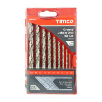Timco HSS Ground Jobber Drill Bit Set 1-10mm 10pcs