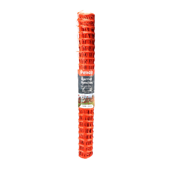 Timco Barrier Fencing Orange 1mx50m Timco Barrier Fencing Orange 1mx50m