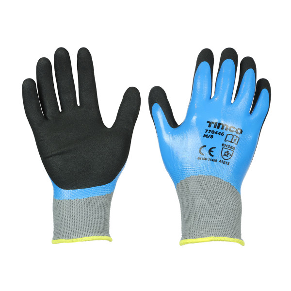 Timco Waterproof Grip Nitrile Foam Gloves Timco Waterproof Grip Nitrile Foam Gloves