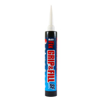 Timco Grip & Fill Solvent Free Adhesive White 350ml