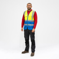Timco Hi-Vis Executive Vest Yellow & Blue