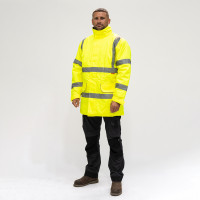 Timco Hi-Vis Parka Jacket Yellow