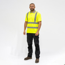 Timco Hi-Vis Short Sleeve Yellow Polo Shirt