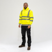 Timco Hi-Vis Sweatshirt with Hood Yellow