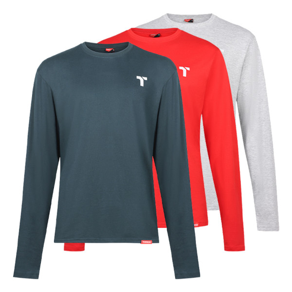 Timco Long Sleeve Trade T-Shirt Green/Red/Grey 3pcs Timco Long Sleeve Trade T-Shirt Green/Red/Grey 3pcs