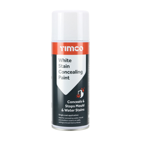 Timco White Stain Concealing Paint Spray 400ml Timco White Stain Concealing Paint Spray 400ml