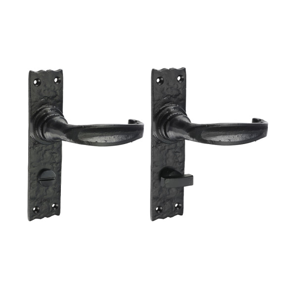 Antique Black Narrow Bathroom Lock Handle 155x37mm 2pcs Antique Black Narrow Bathroom Lock Handle 155x37mm 2pcs