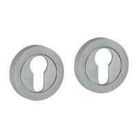 Euro Profile Escutcheons Satin Chrome 51mm 2pcs
