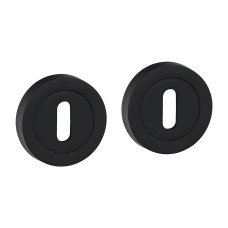Standard Profile Escutcheons Matt Black 51mm 2pcs