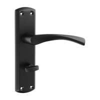 Zeta WC Handles Matt Black 175x45mm 2pcs