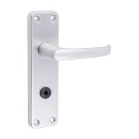 Satin Alu Contractors Lever Privacy  Handles 154x40mm 2pcs