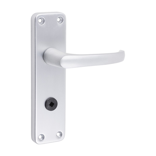 Satin Alu Contractors Lever Privacy Handles 154x40mm 2pcs Satin Alu Contractors Lever Privacy Handles 154x40mm 2pcs