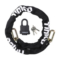 Security Chain & Weatherproof Padlock 8mm x 1m 2pcs