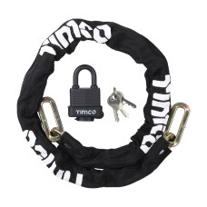 Security Chain & Weatherproof Padlock 8mm x 1m 2pcs