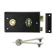 Epoxy Black Narrow Rim Sashlock Reverse Bolt 140x76mm