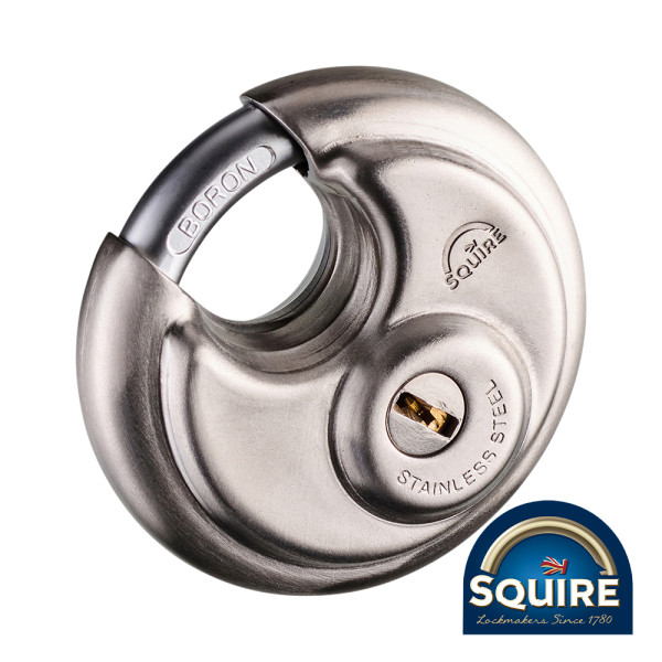 Squire Stainless Steel Disc Padlock 70mm Keyed Alike Squire Stainless Steel Disc Padlock 70mm Keyed Alike