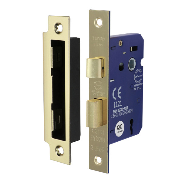 Timco 3 Lever Sashlock Electro Brass Timco 3 Lever Sashlock Electro Brass