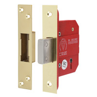 Timco 5 Lever BS CE Deadlock Electro Brass