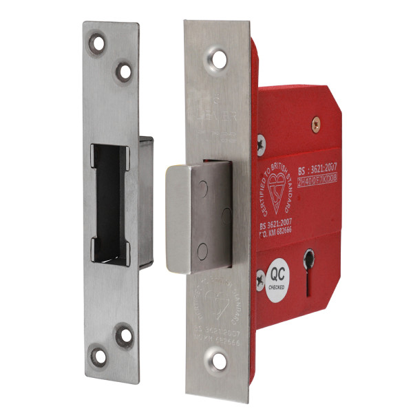 Timco 5 Lever BS CE Deadlock Stainless Steel Satin Timco 5 Lever BS CE Deadlock Stainless Steel Satin