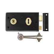 Timco Black Inward & Outward Rim Sash Lock 143x83mm