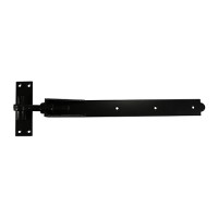 Pair of Adjustable Band & Hook Plate Hinges Black Plain Bag