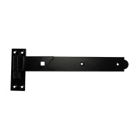 Timco Black Straight Band & Hook Plate Hinges Plain Bag 2pcs