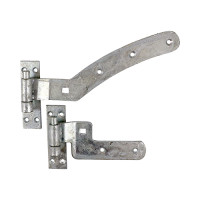 Timco Curved Rail Hinge Set 300mm HD Galvanised 2pcs