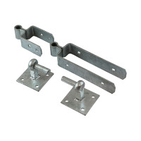 Timco Double Strap Hinge Set with Hook on Plate HDG