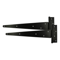 Timco Pair of Strong Tee Hinges Black TIMbag