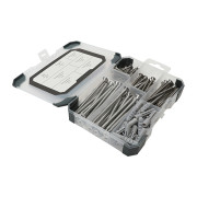 Mixed Screws Plugs Drill Bits SS Tray 91pcs