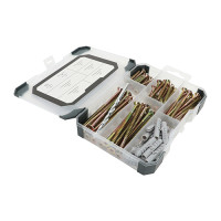 Mixed Screws Plugs Drill Bits Yellow Tray 251pcs