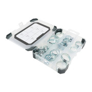 Mixed Tray Various Hose Clips Zinc 25pcs