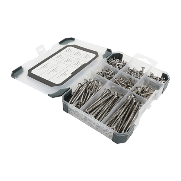 Timco Mixed Tray Woodscrews A2 SS 340pcs Timco Mixed Tray Woodscrews A2 SS 340pcs