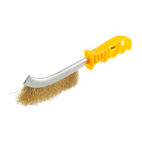 Timco Yellow Handle Brass Wire Brush 255mm