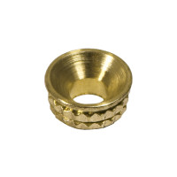 Knurled Inset Screw Cups Solid Brass