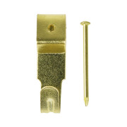 Picture Double Hooks & Nails Electro Brass