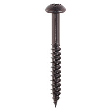 Timco Blackjax Wood Screws Round Head Black