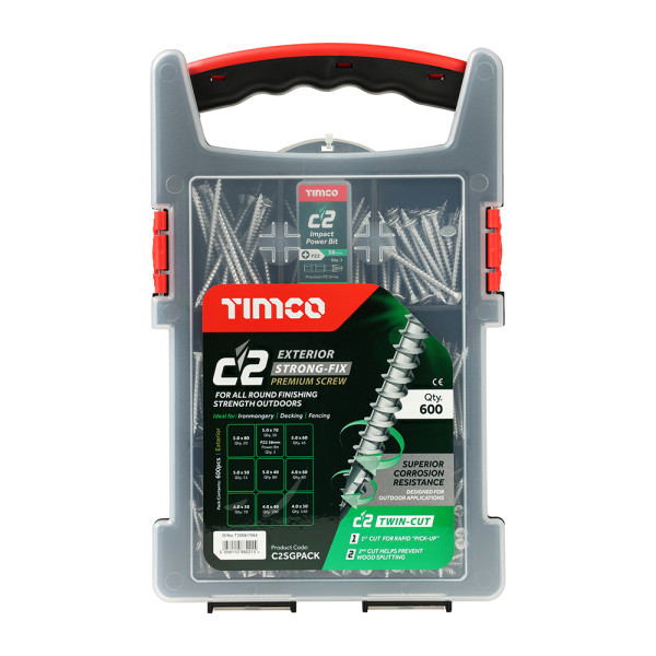 Timco C2 Exterior Screws Mix Grab Pack 600pcs Timco C2 Exterior Screws Mix Grab Pack 600pcs