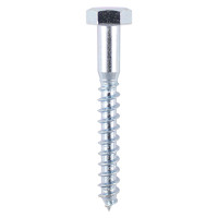 Timco Hex Head Coach Screws DIN 571 Zinc