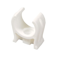 Timco Open Pipe Clip Single White