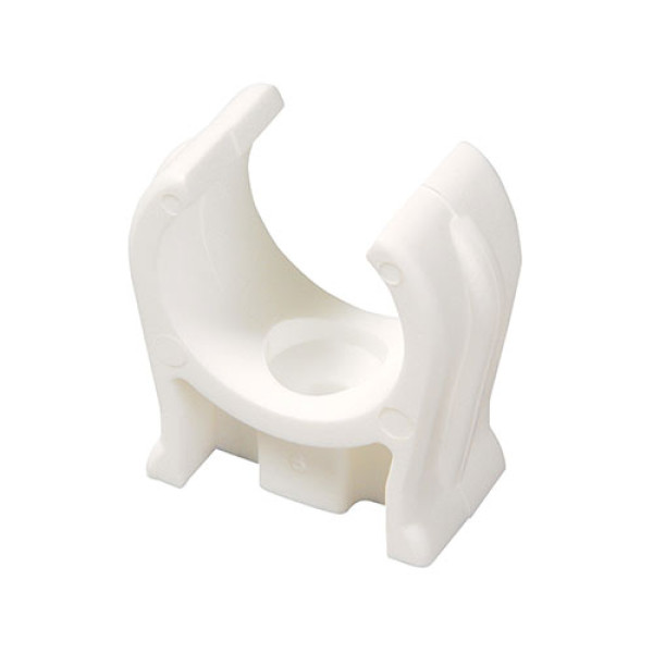 Timco Open Pipe Clip Single White Timco Open Pipe Clip Single White
