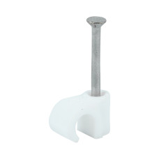 Timco Round Cable Clips White