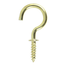 Timco Round Cup Hooks Electro Brass