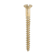 Timco Solid Brass Timber Screws Countersunk Slot