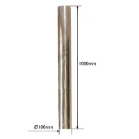 Vitcas Chimney Flue Straight Pipe 1m Stainless Steel