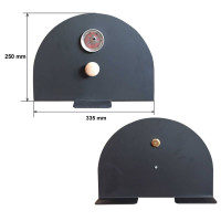 Vitcas Outdoor Freestanding Metal Door with Thermometer