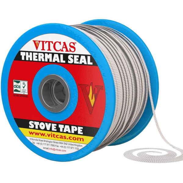 Vitcas Self Adhesive Thermal Tape White 550°C per 1m Vitcas Self Adhesive Thermal Tape White 550°C per 1m