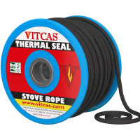 Vitcas Stove Firm Black Fire Rope 550°C per 1m